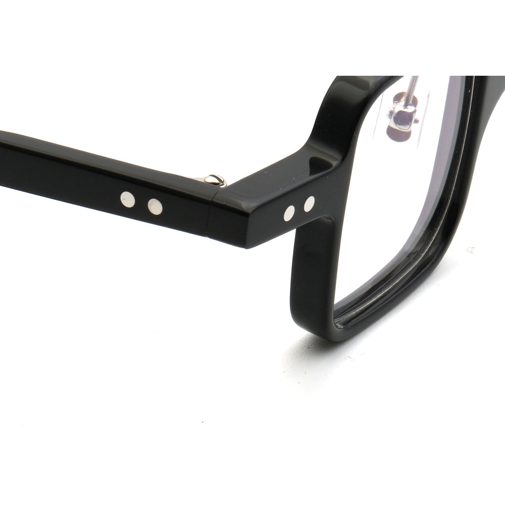 Temples of black mismatch eyewear frames