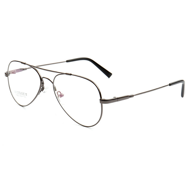 Grey pilot style eyeglass frames