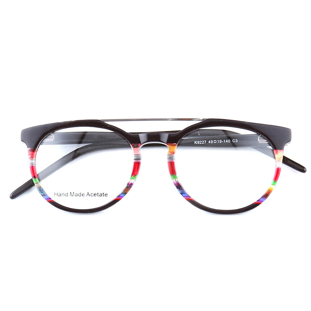 Colorful striped eyeglass frames