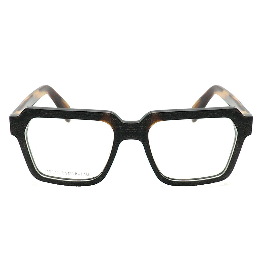 Brown retro square eyeglass frames