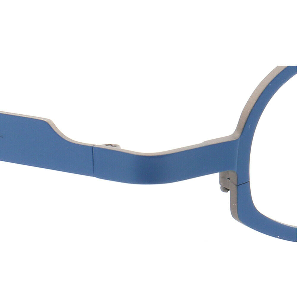 Temple of blue titanium eyeglass frames