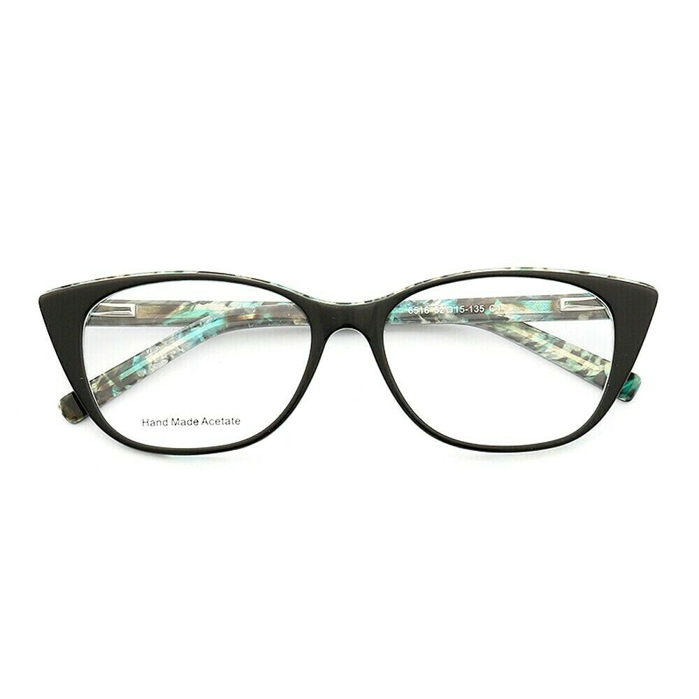 Aqua colored cat eye glasses