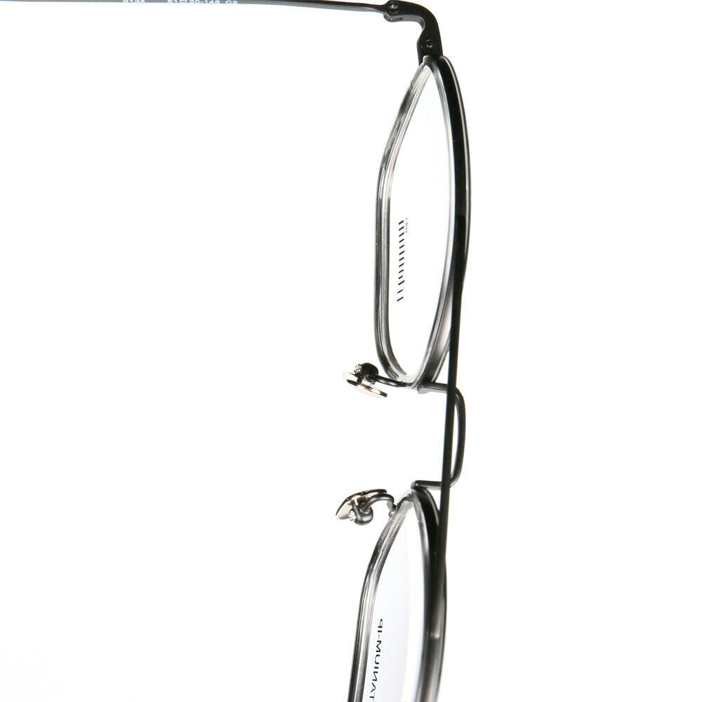 Aerial view of bridge of titanium eyeglass frames