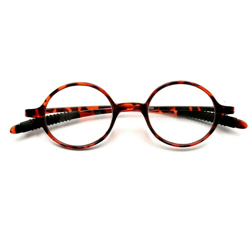A pair of round tortoise reading glasses