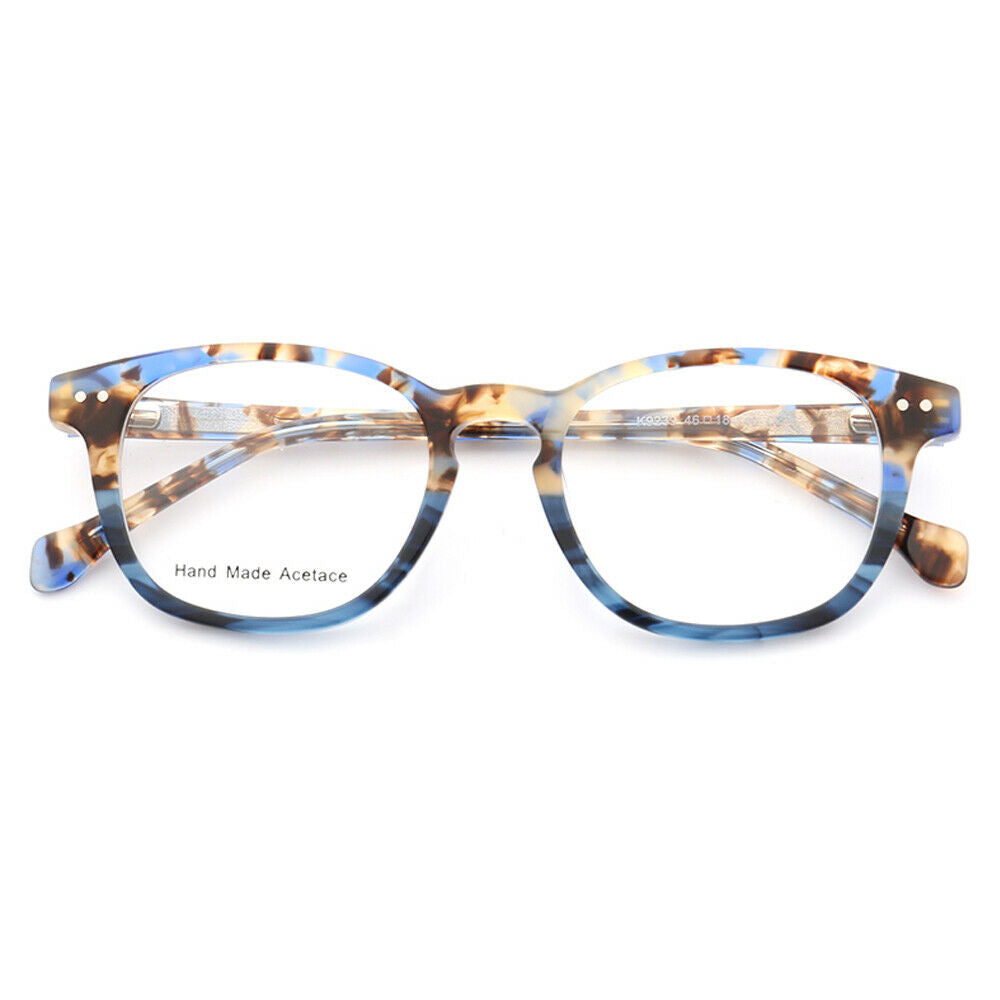 Blue tortoise shell full rim eyeglasses